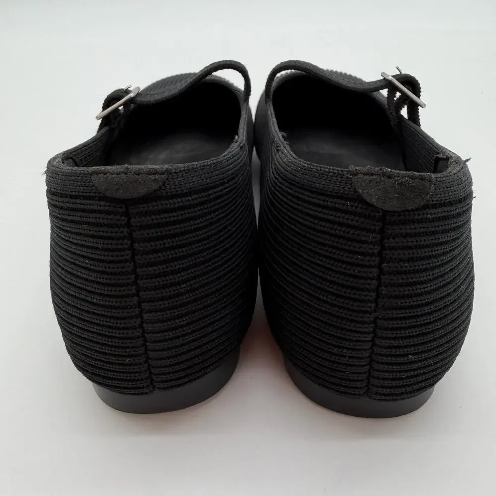Vivaia Margot Mary Jane Comfort OldMoney Washable Arch Support Flats Black 10.5